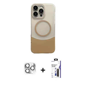 ieg™ iPhone 16 Pro Max Kılıf Kozmos Form Özel Seri - Siyah Bilvis 3X AR Hayalet Cam Ekran Koruyucu + Pers Alüminyum Kamera Lens - GS