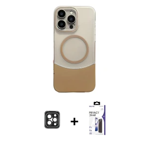 ieg™ iPhone 16 Pro Max Kılıf Kozmos Form Özel Seri - Siyah Bilvis 3X AR Hayalet Cam Ekran Koruyucu + PVD Metal Kamera Lens - SH