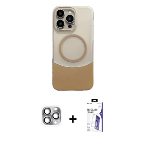 ieg™ iPhone 16 Pro Max Kılıf Kozmos Form Özel Seri - Siyah Bilvis 3X AR HD Cam Ekran Koruyucu + Pers Alüminyum Kamera Lens - GI