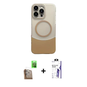 ieg™ iPhone 16 Pro Max Kılıf Kozmos Form Özel Seri - Siyah Bilvis 3X AR HD Cam Ekran Koruyucu + Raze Metal Kamera Lens - CLTM