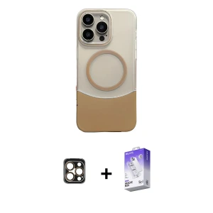 ieg™ iPhone 16 Pro Max Kılıf Kozmos Form Özel Seri - Siyah Bilvis 5in1 3D Magic Cam Ekran Koruyucu + PVD Metal Kamera Lens - GD