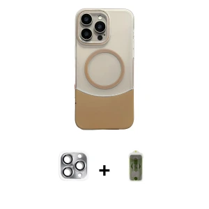 ieg™ iPhone 16 Pro Max Kılıf Kozmos Form Özel Seri - Siyah Joko Magic 5D Hayalet Cam + Pers Alüminyum Kamera Lens - GI