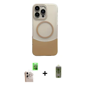 ieg™ iPhone 16 Pro Max Kılıf Kozmos Form Özel Seri - Siyah Joko Magic 5D Hayalet Cam + Raze Metal Kamera Lens - NLGY
