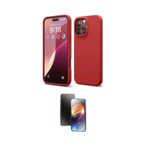 ieg™ iPhone 16 Pro Max Kılıf Kozmos Yansıma Özel Seri - Siyah 3D Antistatik Mat Seramik Nano Ekran Koruyucu