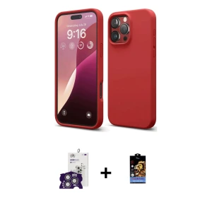 ieg™ iPhone 16 Pro Max Kılıf Kozmos Yansıma Özel Seri - Siyah Buffer Hayalet Cam Ekran Koruyucu + Bilvis Titan Kamera Lens - GS