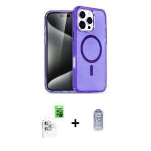 ieg™ iPhone 16 Pro Max Kılıf Nova Asil Prime - Siyah Joko Magic 5D Cam + Raze Metal Kamera Lens - BZ
