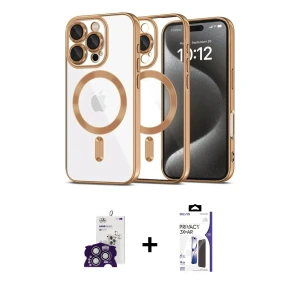 ieg™ iPhone 16 Pro Max Kılıf Nova Işık Özel Seri - Siyah Bilvis 3X AR Hayalet Cam Ekran Koruyucu + Bilvis Titan Kamera Lens - GS