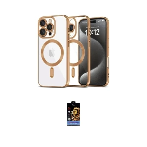 ieg™ iPhone 16 Pro Max Kılıf Nova Işık Özel Seri - Siyah Buffer Hayalet Cam Ekran Koruyucu