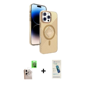 ieg™ iPhone 16 Pro Max Kılıf Nova Modern Prime - Şeffaf Pasifik Cam Ekran Koruyucu + Raze Metal Kamera Lens - NLGY