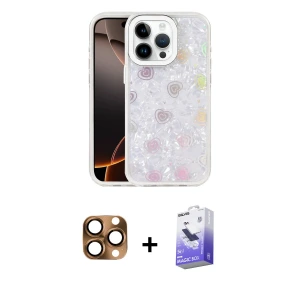 ieg™ iPhone 16 Pro Max Kılıf Odak Prime - Siyah Bilvis 5in1 5D Magic Hayalet Cam Ekran Koruyucu + Pers Alüminyum Kamera Lens - CLTM