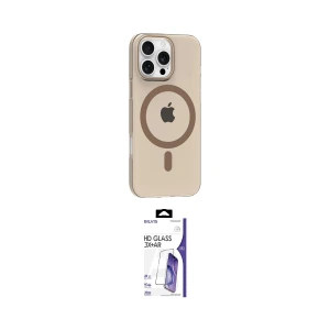 ieg™ iPhone 16 Pro Max Kılıf Pusula Form Özel Seri - Siyah Bilvis 3X AR HD Cam Ekran Koruyucu