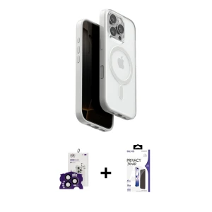 ieg™ iPhone 16 Pro Max Kılıf Pusula Form Serisi - Siyah Bilvis 3X AR Hayalet Cam Ekran Koruyucu + Bilvis Titan Kamera Lens - SH