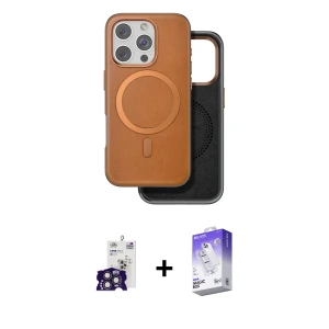 ieg™ iPhone 16 Pro Max Kılıf Pusula Işık Koleksiyonu - Siyah Bilvis 5in1 3D Magic Cam Ekran Koruyucu + Bilvis Titan Kamera Lens - TMGI