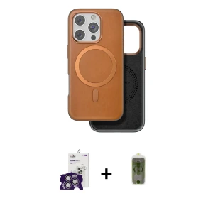 ieg™ iPhone 16 Pro Max Kılıf Pusula Işık Koleksiyonu - Siyah Joko Magic 5D Hayalet Cam + Bilvis Titan Kamera Lens - GS