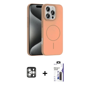 ieg™ iPhone 16 Pro Max Kılıf Siluet Doku Özel Seri - Siyah Bilvis 3X AR Hayalet Cam Ekran Koruyucu + PVD Metal Kamera Lens - GS