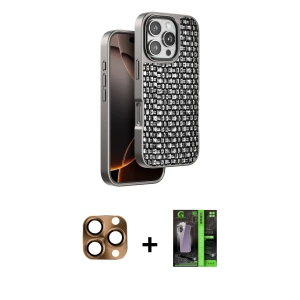 ieg™ iPhone 16 Pro Max Kılıf Siluet Form Serisi - Şeffaf 360 Full Body Arka Koruyucu + Pers Alüminyum Kamera Lens - CLTM