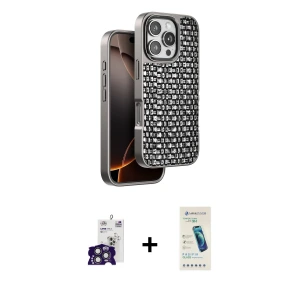ieg™ iPhone 16 Pro Max Kılıf Siluet Form Serisi - Şeffaf Pasifik Cam Ekran Koruyucu + Bilvis Titan Kamera Lens - TMGI