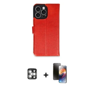 ieg™ iPhone 16 Pro Max Kılıf Siluet Işık Serisi - Siyah 3D Antistatik Mat Seramik Nano Ekran Koruyucu + PVD Metal Kamera Lens - GS