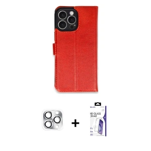 ieg™ iPhone 16 Pro Max Kılıf Siluet Işık Serisi - Siyah Bilvis 3X AR HD Cam Ekran Koruyucu + Pers Alüminyum Kamera Lens - GS