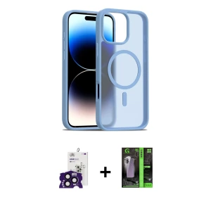 ieg™ iPhone 16 Pro Max Kılıf Siluet Minimal Prime - Şeffaf 360 Full Body Arka Koruyucu + Bilvis Titan Kamera Lens - SH