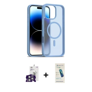 ieg™ iPhone 16 Pro Max Kılıf Siluet Minimal Prime - Şeffaf Pasifik Cam Ekran Koruyucu + Bilvis Titan Kamera Lens - GS