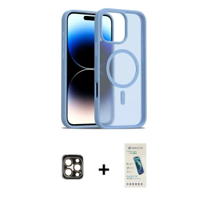 ieg™ iPhone 16 Pro Max Kılıf Siluet Minimal Prime - Şeffaf Pasifik Cam Ekran Koruyucu + PVD Metal Kamera Lens - GD