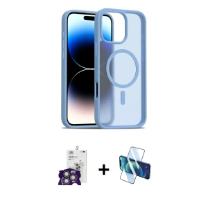 ieg™ iPhone 16 Pro Max Kılıf Siluet Minimal Prime - Siyah 3D Antistatik Seramik Nano Ekran Koruyucu + Bilvis Titan Kamera Lens - GS