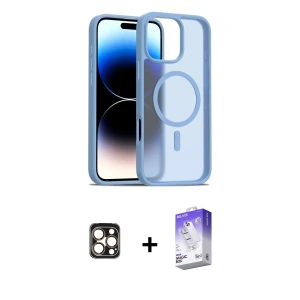 ieg™ iPhone 16 Pro Max Kılıf Siluet Minimal Prime - Siyah Bilvis 5in1 3D Magic Cam Ekran Koruyucu + PVD Metal Kamera Lens - GD