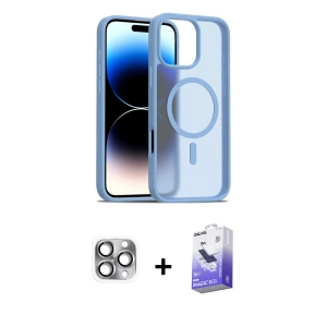 ieg™ iPhone 16 Pro Max Kılıf Siluet Minimal Prime - Siyah Bilvis 5in1 5D Magic Hayalet Cam Ekran Koruyucu + Pers Alüminyum Kamera Lens - GI