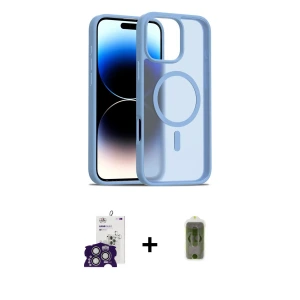 ieg™ iPhone 16 Pro Max Kılıf Siluet Minimal Prime - Siyah Joko Magic 5D Hayalet Cam + Bilvis Titan Kamera Lens - GS