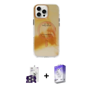 ieg™ iPhone 16 Pro Max Kılıf Ufuk Doku Prime - Siyah Bilvis 5in1 3D Magic Cam Ekran Koruyucu + Bilvis Titan Kamera Lens - GS