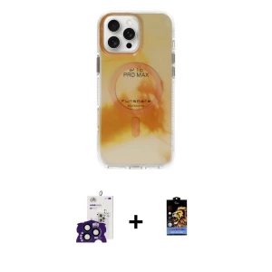 ieg™ iPhone 16 Pro Max Kılıf Ufuk Doku Prime - Siyah Buffer Hayalet Cam Ekran Koruyucu + Bilvis Titan Kamera Lens - SH