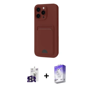 ieg™ iPhone 16 Pro Max Kılıf Vadi Çizgi Prime - Siyah Bilvis 5in1 3D Magic Cam Ekran Koruyucu + Bilvis Titan Kamera Lens - TMGI