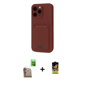ieg™ iPhone 16 Pro Max Kılıf Vadi Çizgi Prime - Siyah Buffer Cam Ekran Koruyucu + Raze Metal Kamera Lens - CLTM