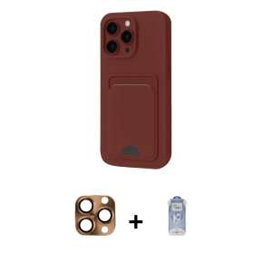 ieg™ iPhone 16 Pro Max Kılıf Vadi Çizgi Prime - Siyah Joko Magic 5D Cam + Pers Alüminyum Kamera Lens - CLTM