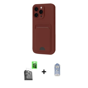 ieg™ iPhone 16 Pro Max Kılıf Vadi Çizgi Prime - Siyah Joko Magic 5D Cam + Raze Metal Kamera Lens - SH