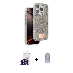 ieg™ iPhone 16 Pro Max Kılıf Vadi Klasik Serisi - Siyah Joko Magic 5D Cam + Bilvis Titan Kamera Lens - SH