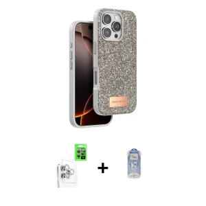 ieg™ iPhone 16 Pro Max Kılıf Vadi Klasik Serisi - Siyah Joko Magic 5D Cam + Raze Metal Kamera Lens - BZ