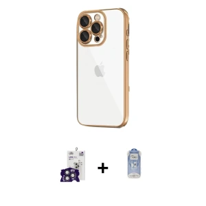 ieg™ iPhone 16 Pro Max Kılıf Vadi Minimal - Siyah Joko Magic 5D Cam + Bilvis Titan Kamera Lens - TMGI