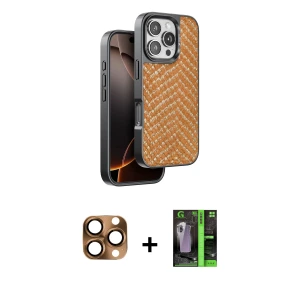 ieg™ iPhone 16 Pro Max Kılıf Vadi Özel Seri - Şeffaf 360 Full Body Arka Koruyucu + Pers Alüminyum Kamera Lens - CLTM