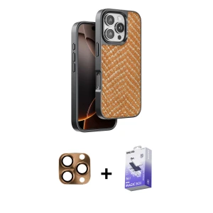 ieg™ iPhone 16 Pro Max Kılıf Vadi Özel Seri - Siyah Bilvis 5in1 5D Magic Hayalet Cam Ekran Koruyucu + Pers Alüminyum Kamera Lens - CLTM