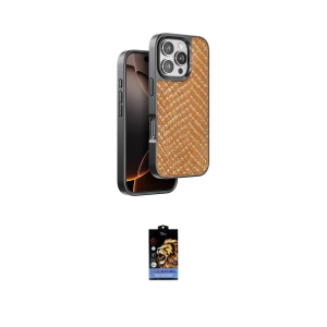 ieg™ iPhone 16 Pro Max Kılıf Vadi Özel Seri - Siyah Buffer Hayalet Cam Ekran Koruyucu