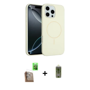 ieg™ iPhone 16 Pro Max Kılıf Yankı Form Serisi - Siyah Joko Magic 5D Hayalet Cam + Raze Metal Kamera Lens - CLTM
