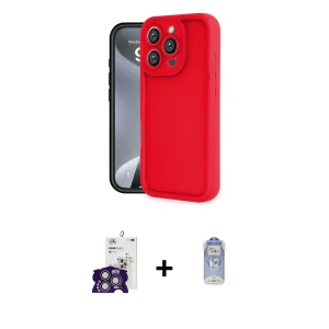 ieg™ iPhone 16 Pro Max Kılıf Yankı Yansıma Özel Seri - Siyah Joko Magic 5D Cam + Bilvis Titan Kamera Lens - GS