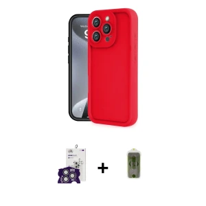 ieg™ iPhone 16 Pro Max Kılıf Yankı Yansıma Özel Seri - Siyah Joko Magic 5D Hayalet Cam + Bilvis Titan Kamera Lens - GS