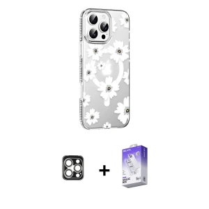 ieg™ iPhone 16 Pro Max Kılıf Yörünge Işık Prime - Siyah Bilvis 5in1 3D Magic Cam Ekran Koruyucu + PVD Metal Kamera Lens - GS