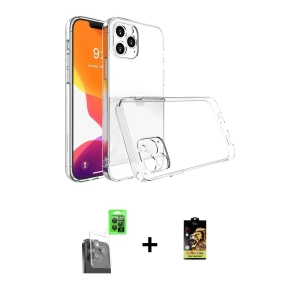 ieg™ iPhone 16 Pro Max Kılıf Zirve Doku - Siyah Buffer Cam Ekran Koruyucu + Raze Metal Kamera Lens - SH