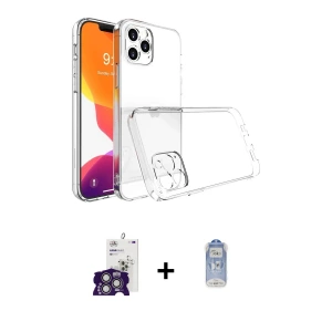 ieg™ iPhone 16 Pro Max Kılıf Zirve Doku - Siyah Joko Magic 5D Cam + Bilvis Titan Kamera Lens - GS
