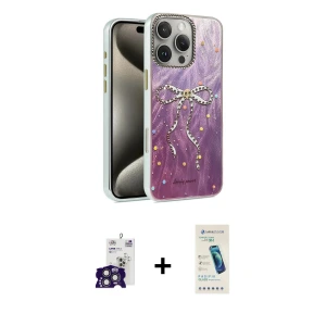 ieg™ iPhone 16 Pro Max Kılıf Zirve Modern Prime - Şeffaf Pasifik Cam Ekran Koruyucu + Bilvis Titan Kamera Lens - TMGI