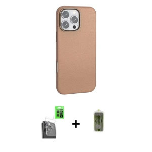 ieg™ iPhone 16 Pro Max Kılıf Zirve Modern Prime - Siyah Joko Magic 5D Hayalet Cam + Raze Metal Kamera Lens - SH